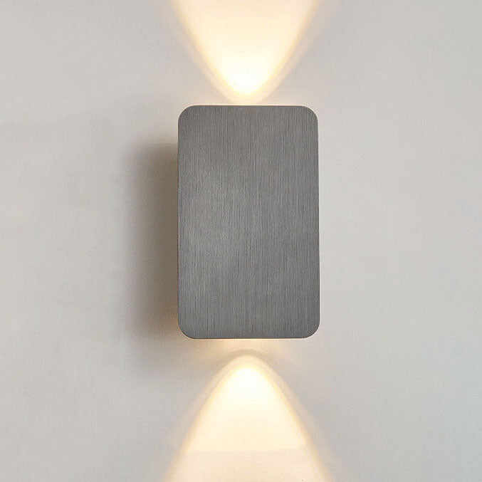 Nordic Minimalist 2-Light LED Wall Sconce Lamp – Aluminum Rectangular Wall Lights in Black, Gold, Coffee, Gray 10
