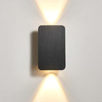 Nordic Minimalist 2-Light LED Wall Sconce Lamp – Aluminum Rectangular Wall Lights in Black, Gold, Coffee, Gray 13