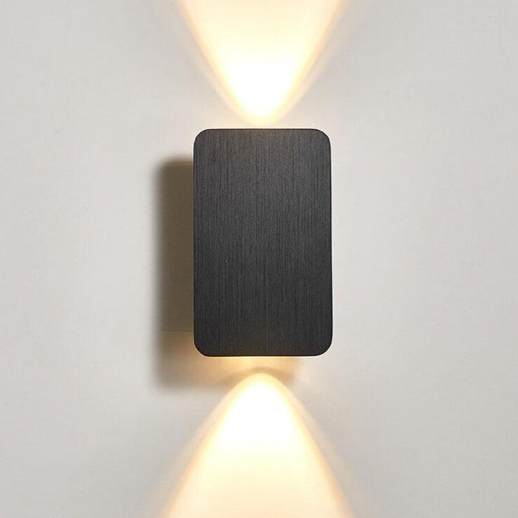 Nordic Minimalist 2-Light LED Wall Sconce Lamp – Aluminum Rectangular Wall Lights in Black, Gold, Coffee, Gray 13