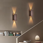 Nordic Minimalist 2-Light LED Wall Sconce Lamp – Aluminum Rectangular Wall Lights in Black, Gold, Coffee, Gray 7