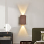 Nordic Minimalist 2-Light LED Wall Sconce Lamp – Aluminum Rectangular Wall Lights in Black, Gold, Coffee, Gray 8