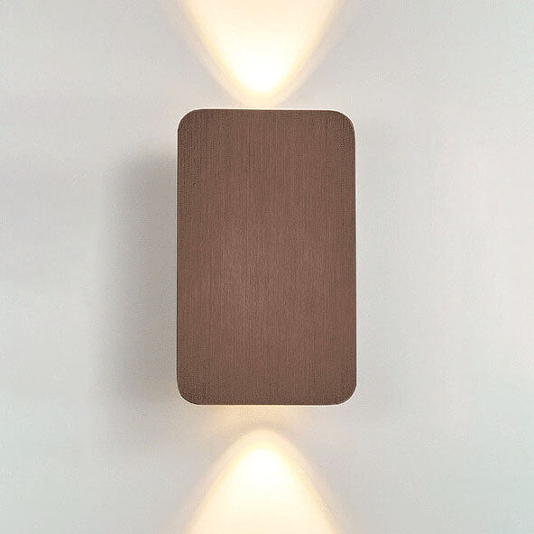 Nordic Minimalist 2-Light LED Wall Sconce Lamp – Aluminum Rectangular Wall Lights in Black, Gold, Coffee, Gray 9