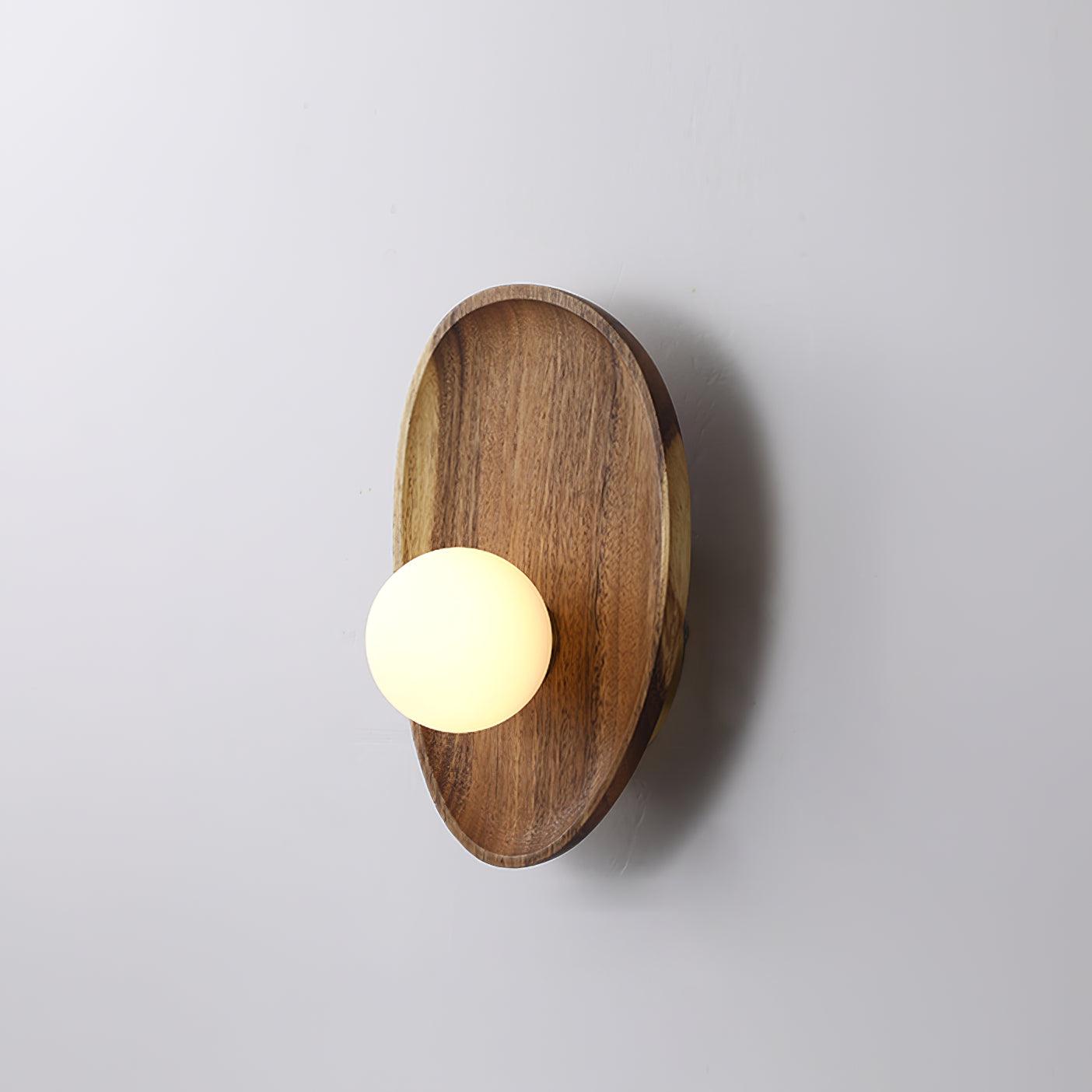 Nordic Minimalist Accent LED Wall Sconce Natural Wood 0