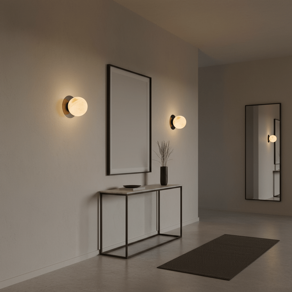 Nordic Minimalist Alabaster Accent Wall Light 3