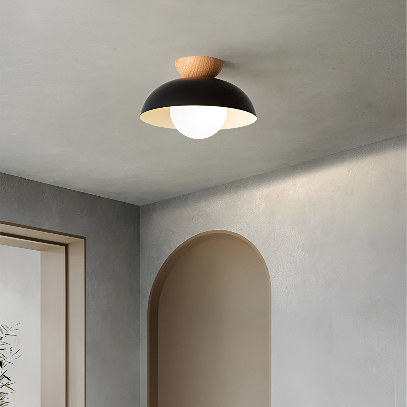 Nordic Minimalist Flush Mount Ceiling Light Fixture with Glass Shade - LED Compatible 8