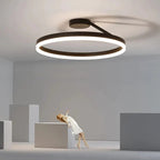 Nordic Minimalist LED Flush Mount Ceiling Light Fixture for Modern Living Spaces 0