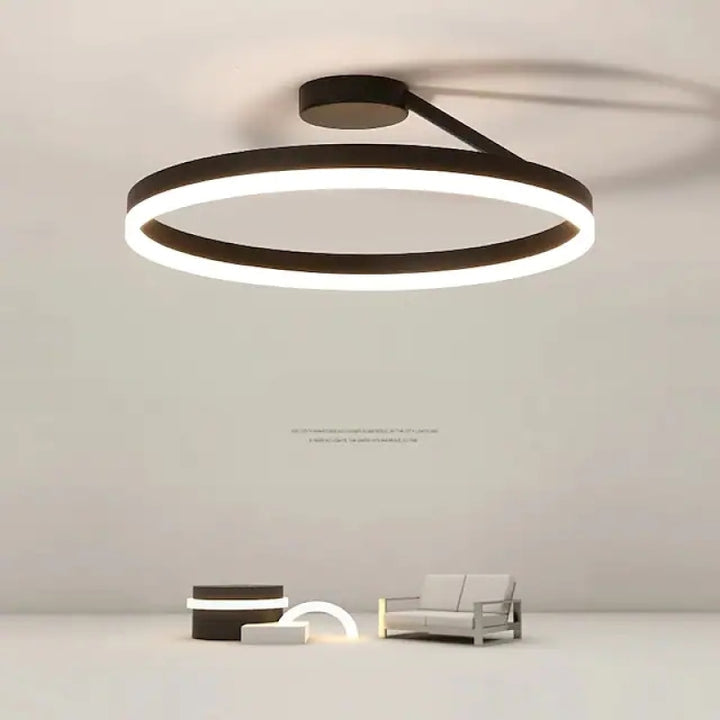 Nordic Minimalist LED Flush Mount Ceiling Light Fixture for Modern Living Spaces 3