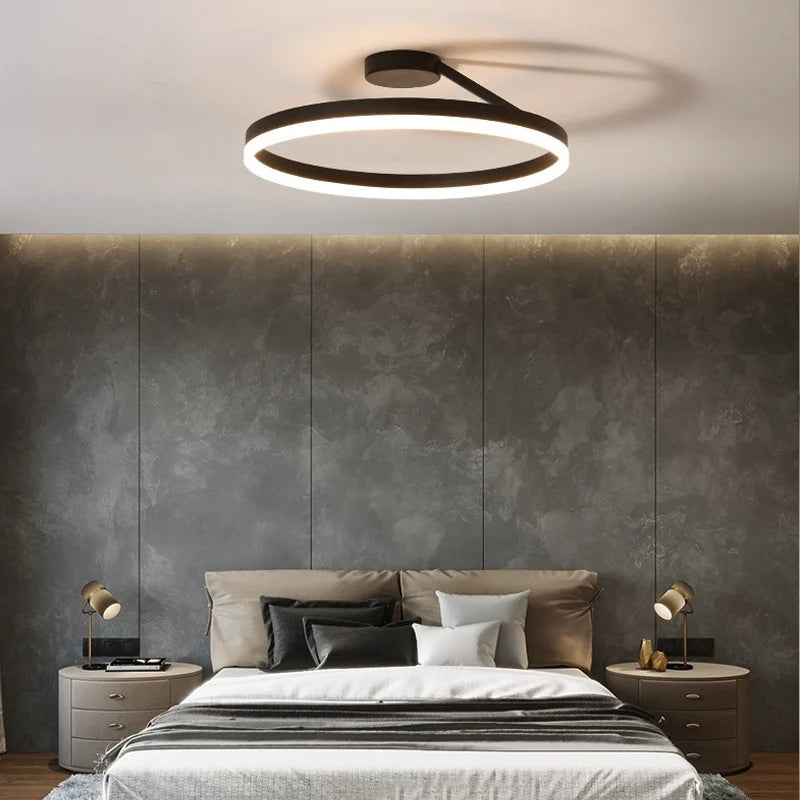 Nordic Minimalist LED Flush Mount Ceiling Light Fixture for Modern Living Spaces 4