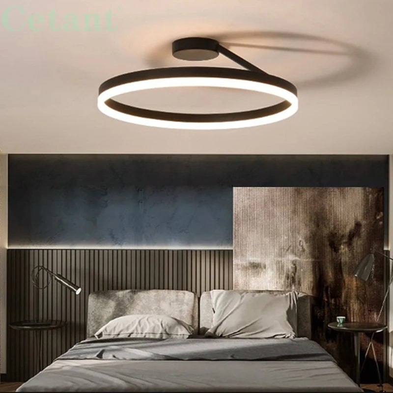Nordic Minimalist LED Flush Mount Ceiling Light Fixture for Modern Living Spaces 5