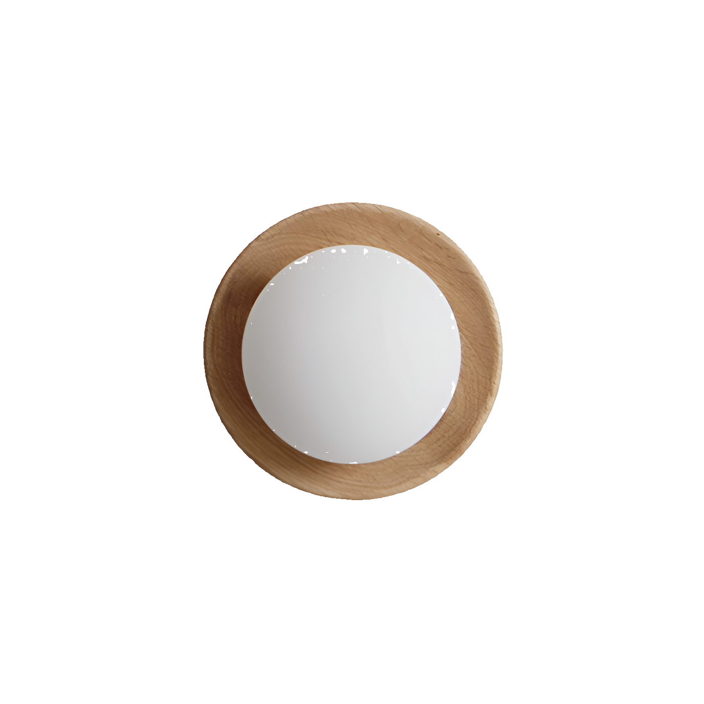 Nordic Minimalist LED Wall Sconce Natural Wood Frosted Glass Round Home Decor Stack Clear 2