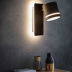 Nordic Minimalist Rotatable LED Wall Sconce Lamp - Modern Black and White Wall Lights for Reading and Ambient Lighting 0