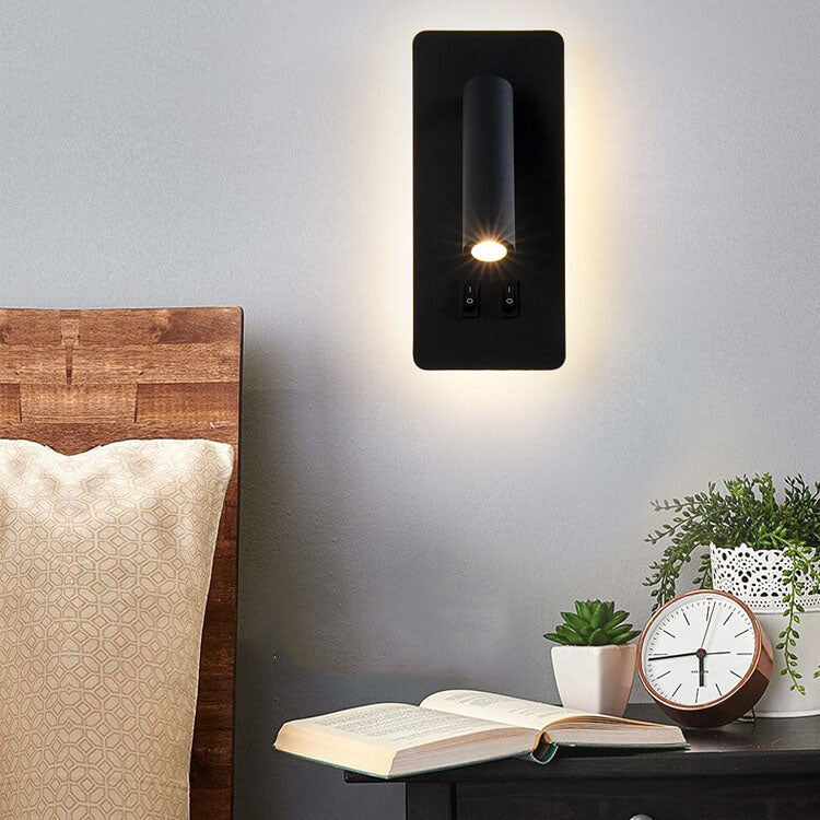 Nordic Minimalist Rotatable LED Wall Sconce Lamp - Modern Black and White Wall Lights for Reading and Ambient Lighting 2