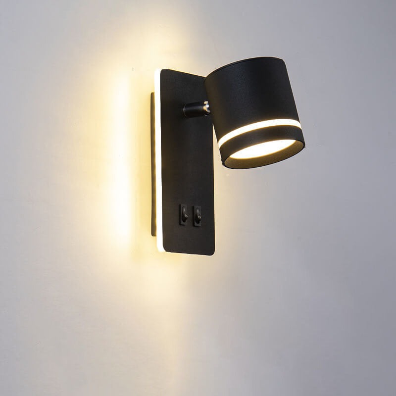 Nordic Minimalist Rotatable LED Wall Sconce Lamp - Modern Black and White Wall Lights for Reading and Ambient Lighting 5