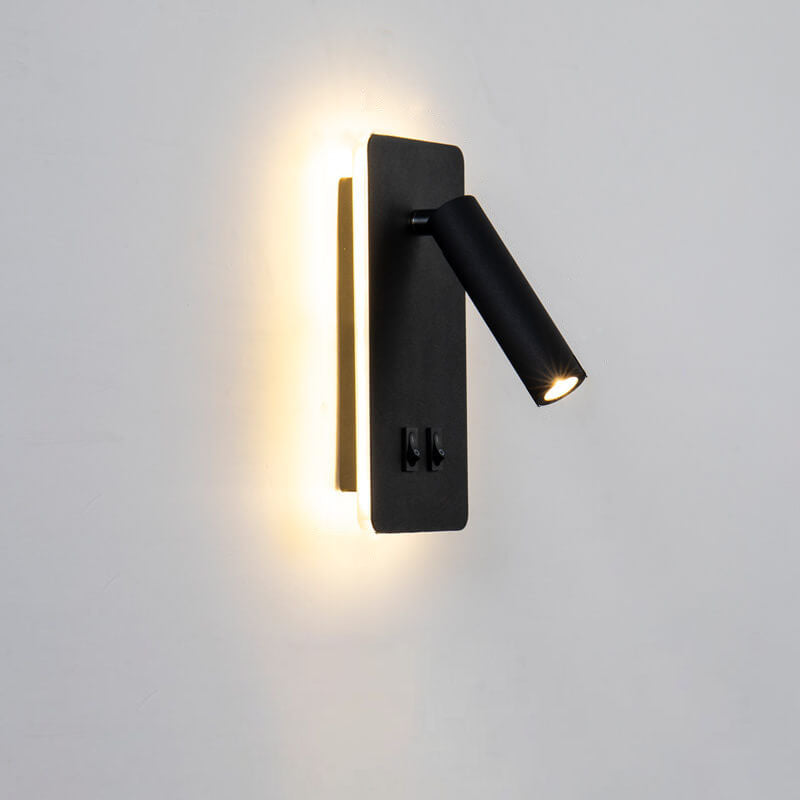 Nordic Minimalist Rotatable LED Wall Sconce Lamp - Modern Black and White Wall Lights for Reading and Ambient Lighting 7