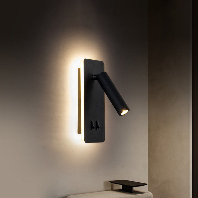 Nordic Minimalist Rotatable LED Wall Sconce Lamp - Modern Black and White Wall Lights for Reading and Ambient Lighting 9