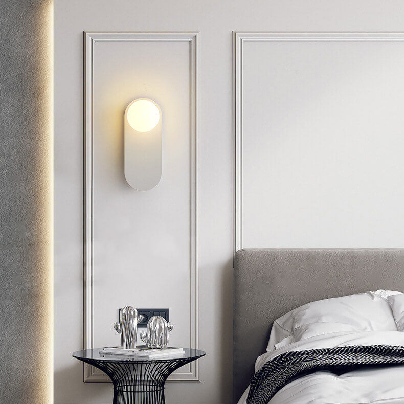 Nordic Minimalist Wall Sconce Lamp with Glass Shade – Modern 1-Light Wall Light Fixture in Black or White 5