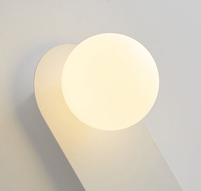 Nordic Minimalist Wall Sconce Lamp with Glass Shade – Modern 1-Light Wall Light Fixture in Black or White 7