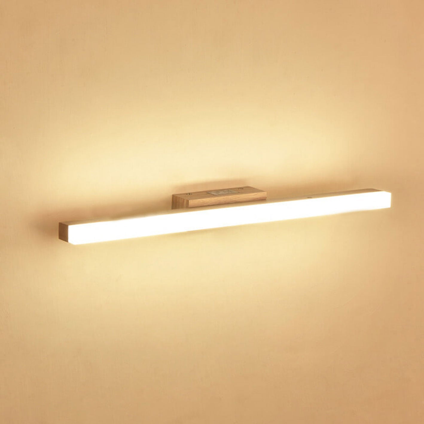 Nordic Minimalist Wooden LED Wall Sconce Lamp – Modern Bathroom and Living Room Wall Light with Energy-Efficient Design 3