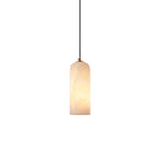 Nordic Modern Pendant Light with Alabaster Shade and Brass Details for Kitchen Island Lighting 0