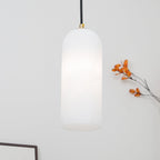 Nordic Modern Pendant Light with Alabaster Shade and Brass Details for Kitchen Island Lighting 3