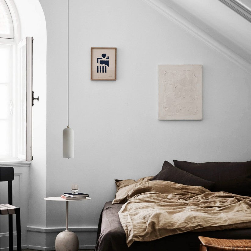 Nordic Modern Pendant Light with Alabaster Shade and Brass Details for Kitchen Island Lighting 4