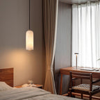 Nordic Modern Pendant Light with Alabaster Shade and Brass Details for Kitchen Island Lighting 5