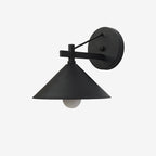 Nordic Outdoor Wall Lantern – Waterproof Iron Geometric Cone Design for Garden and Patio Lighting 4