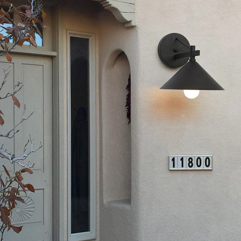 Nordic Outdoor Wall Sconce Lamp – Waterproof Iron Geometric Design for Exterior Wall Lights, Perfect for Patios and Gardens 1