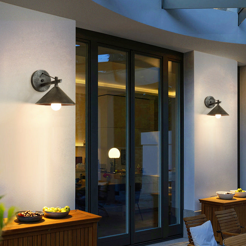 Nordic Outdoor Wall Sconce Lamp – Waterproof Iron Geometric Design for Exterior Wall Lights, Perfect for Patios and Gardens 10