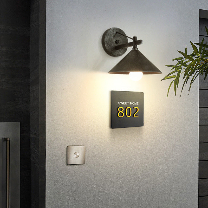 Nordic Outdoor Wall Sconce Lamp – Waterproof Iron Geometric Design for Exterior Wall Lights, Perfect for Patios and Gardens 3