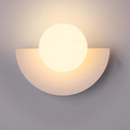 Nordic Semi-Round Wall Lamp – Contemporary LED Wall Sconce Lighting for Hallway and Living Space 0