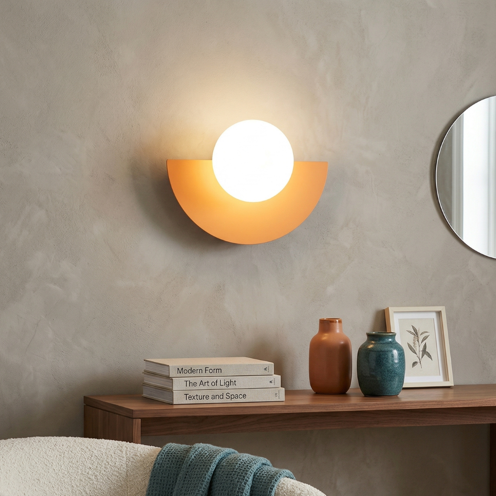Nordic Semi-Round Wall Lamp – Contemporary LED Wall Sconce Lighting for Hallway and Living Space 11