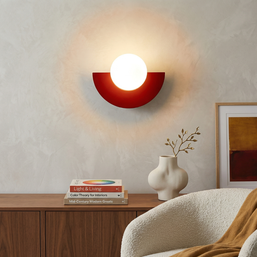 Nordic Semi-Round Wall Lamp – Contemporary LED Wall Sconce Lighting for Hallway and Living Space 12