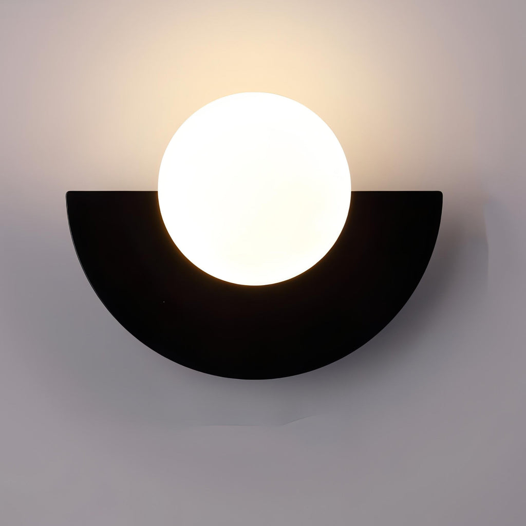 Nordic Semi-Round Wall Lamp – Contemporary LED Wall Sconce Lighting for Hallway and Living Space 9