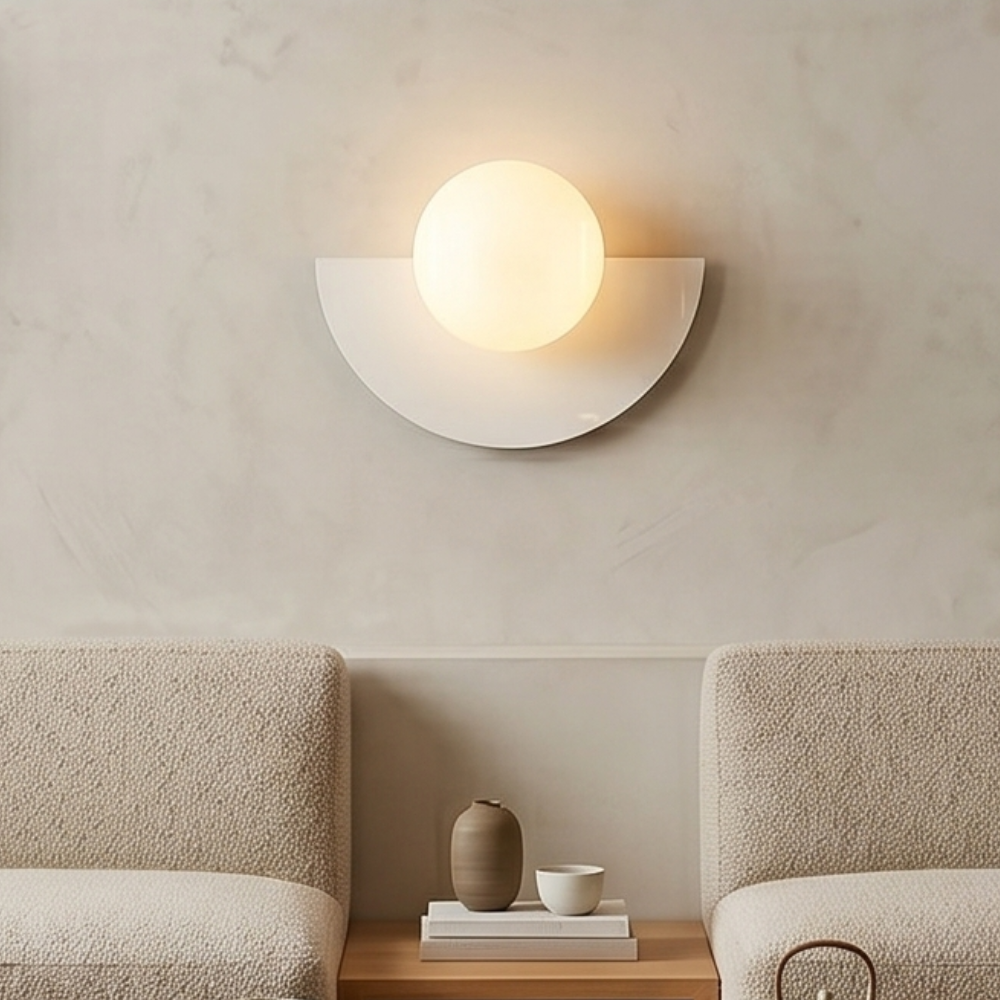 Nordic Semi-Round Wall Lamp – Contemporary LED Wall Sconce Lighting for Hallway and Living Space 96