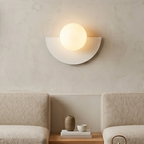 Nordic Semi-Round Wall Lamp – Contemporary LED Wall Sconce Lighting for Hallway and Living Space 96