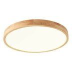 Nordic Solid Wood LED Flush Mount Ceiling Light Fixture – Ultra-Thin Design for Modern Spaces, Adjustable Brightness and Color Temperature 8