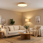 Nordic Solid Wood LED Flush Mount Ceiling Light Fixture – Ultra-Thin Design for Modern Spaces, Adjustable Brightness and Color Temperature 9