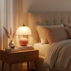 Nordic Style Half Dome Table Lamp with Ceramic and Glass Shade – Modern Bedside or Desk Lamp for Bedroom 11