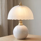 Nordic Style Half Dome Table Lamp with Ceramic and Glass Shade – Modern Bedside or Desk Lamp for Bedroom 18