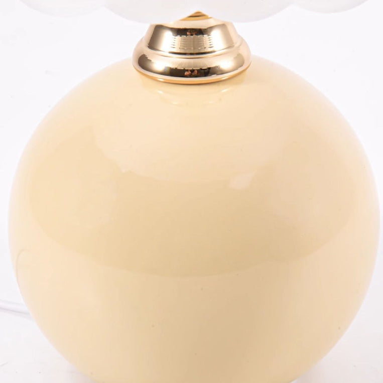 Nordic Style Half Dome Table Lamp with Ceramic and Glass Shade – Modern Bedside or Desk Lamp for Bedroom 4