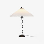 Nordic Style Origami Table Lamp – Curvy Design Bedside Lamp with Pleated Fabric Shade for Modern Interiors 1