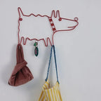 Nordic Style Wall Hook Five Coat Hooks Red Iron 0