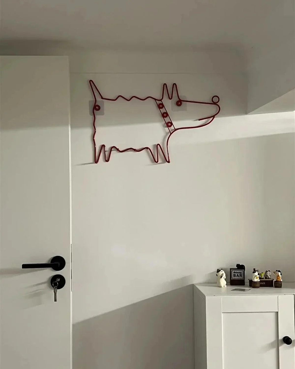 Nordic Style Wall Hook Five Coat Hooks Red Iron 7