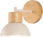 Nordic Wood Iron Shade LED Wall Light Modern Indoor Sconce Accent Home Decor Stack Clear 9
