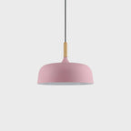 Oak Aluminium Acorn Pendant Light Dome Shade Matte Wood Finish Nordic Dining Room Kitchen Home Decor - Stack & Clear 13