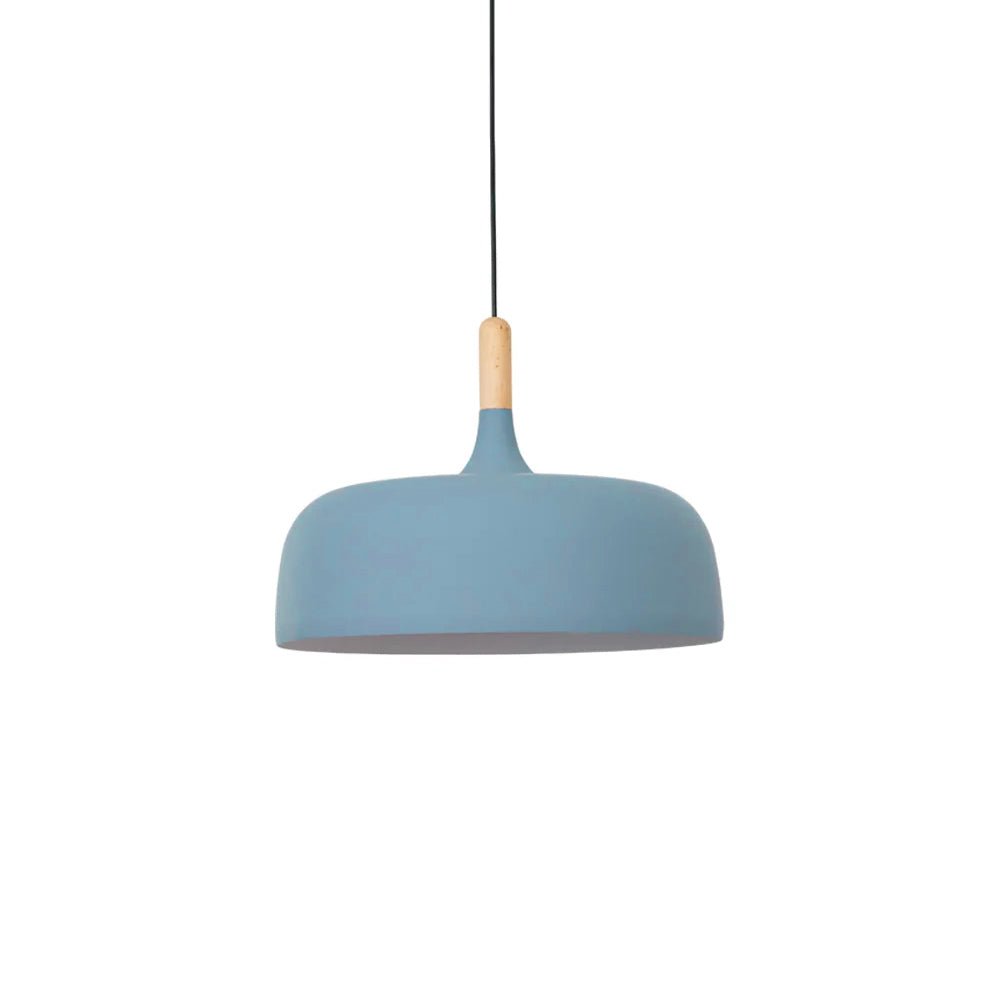 Oak Aluminium Acorn Pendant Light Dome Shade Matte Wood Finish Nordic Dining Room Kitchen Home Decor - Stack & Clear 16