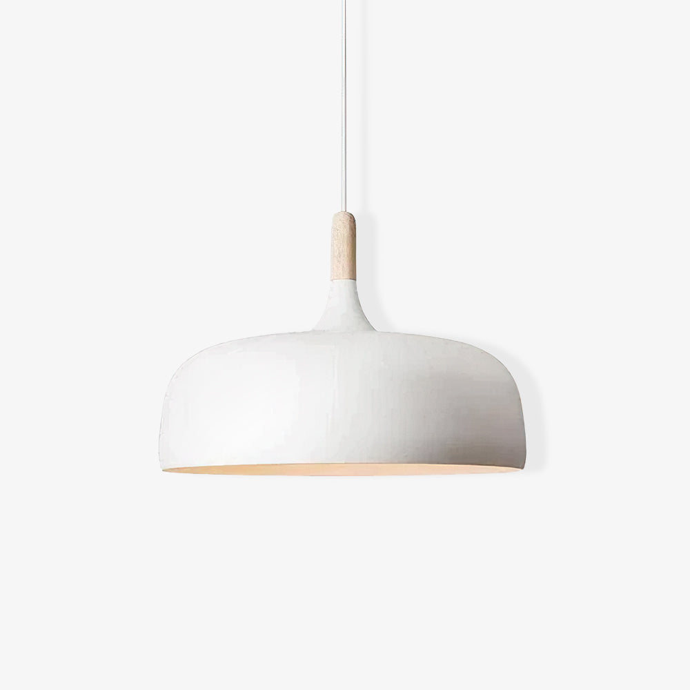 Oak Aluminium Acorn Pendant Light Dome Shade Matte Wood Finish Nordic Dining Room Kitchen Home Decor - Stack & Clear 17