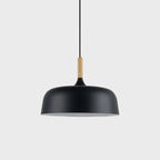 Oak Aluminium Acorn Pendant Light Dome Shade Matte Wood Finish Nordic Dining Room Kitchen Home Decor - Stack & Clear 19