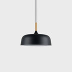 Oak Aluminium Acorn Pendant Light Dome Shade Matte Wood Finish Nordic Dining Room Kitchen Home Decor - Stack & Clear 21